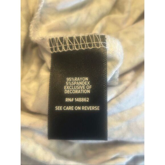 Torrid Super Soft Strapless White Pink Pattern Peplum Babydoll Top Size 3/3X (61 - Picture 5 of 5